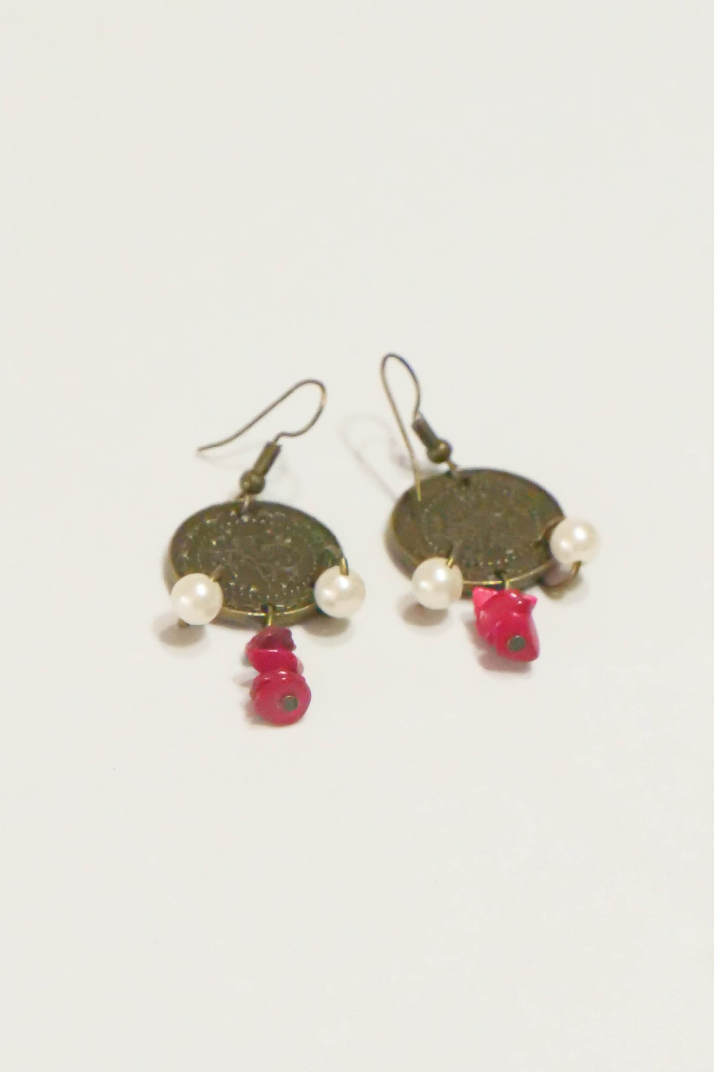 Ancient Art Antique Coin Charm Earrings
