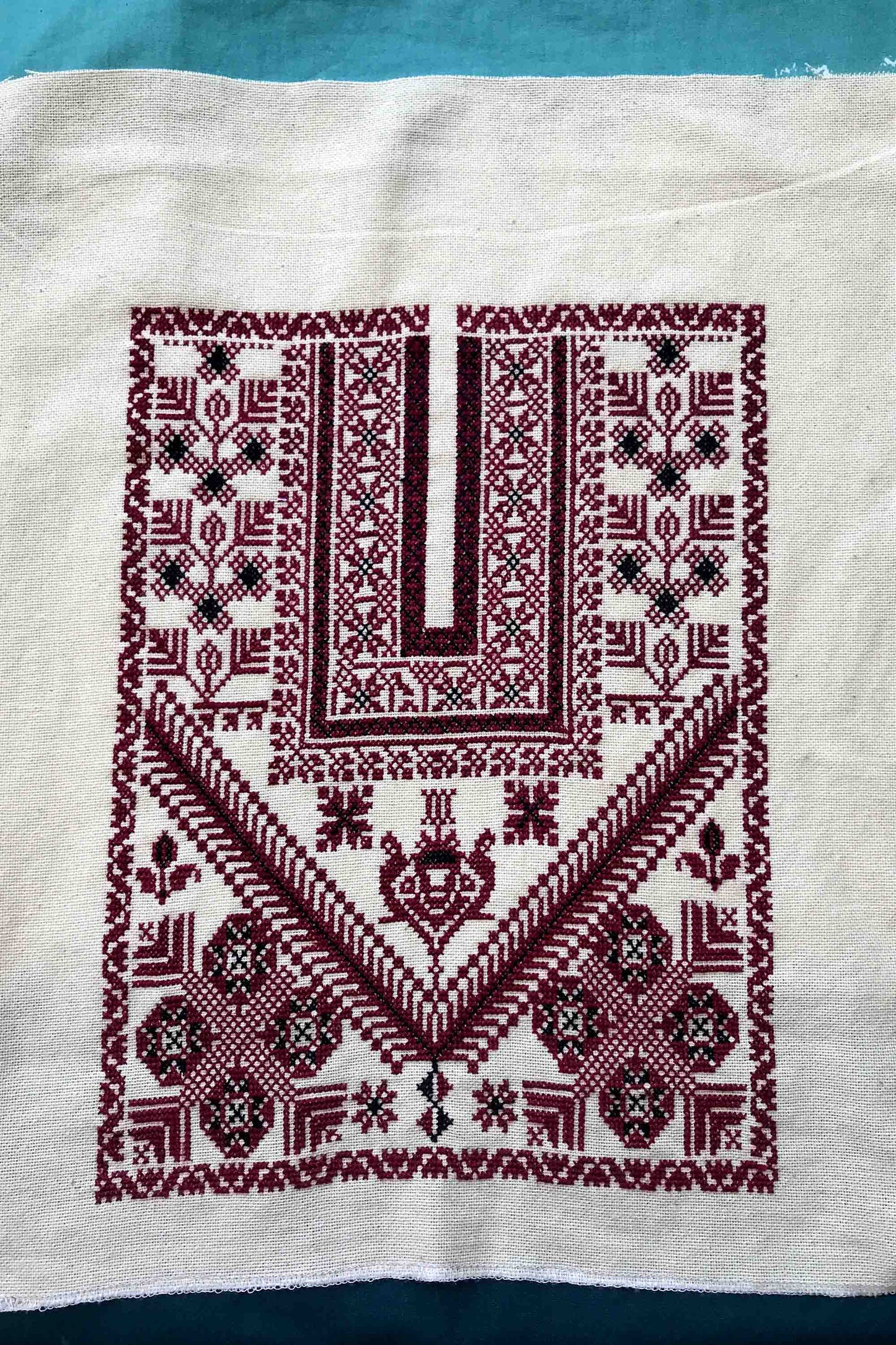 Custom Order - Ramallah Chest Panel Hand Embroidered Jeans Jacket