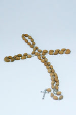 Load image into Gallery viewer, Bound to Heaven Olive Seed Christian Rosary With original Bethlehem Soil
