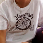 Load image into Gallery viewer, Hummus White Graphic Tee - One Size XL
