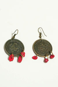 As old As Time Handmade Coin Earrings