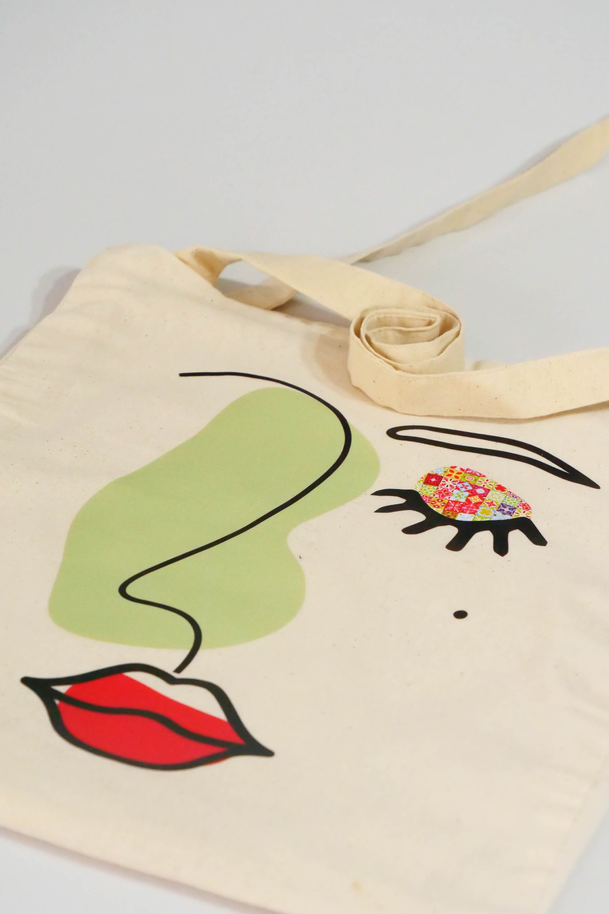 Visual Concept Abstract Face Tote Bag