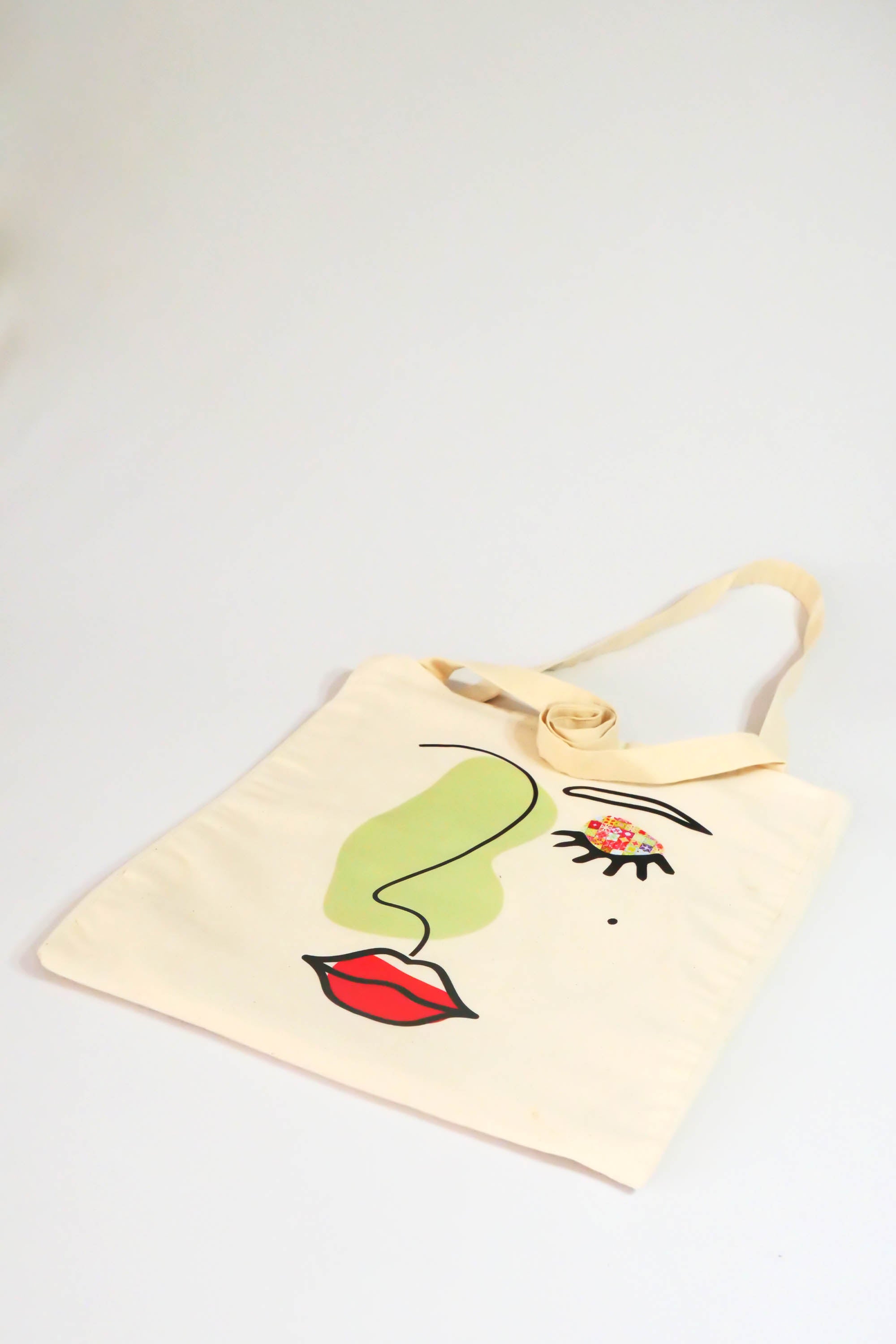 Visual Concept Abstract Face Tote Bag