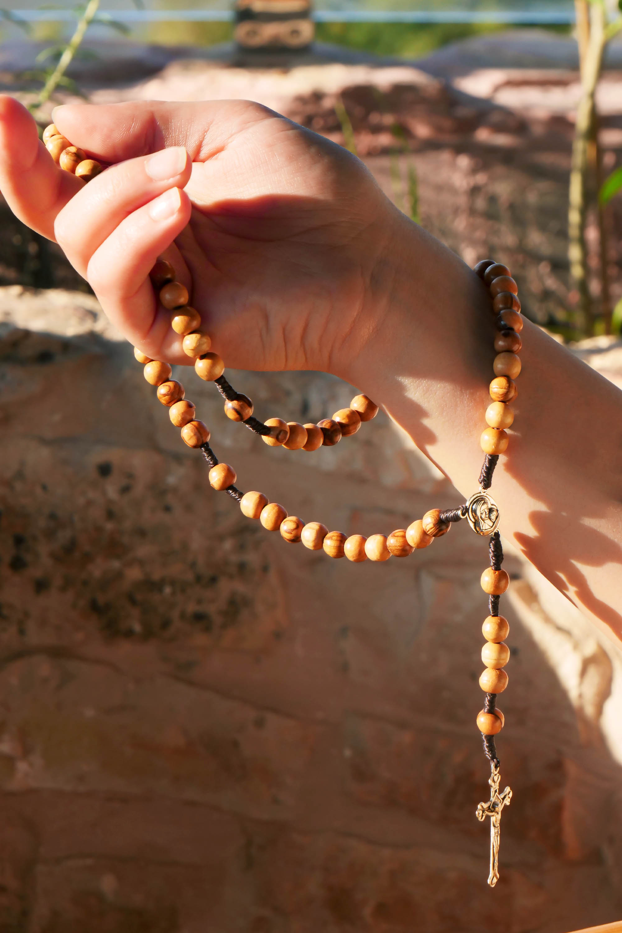 Word Of Wisdom Christian Rosary With original Bethlehem Soil