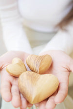 Load image into Gallery viewer, Forever Loved Olive Wood Hearts - Pack Of Three Sizes
