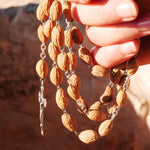 Load image into Gallery viewer, Bound to Heaven Olive Seed Christian Rosary With original Bethlehem Soil
