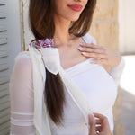 Load image into Gallery viewer, Ramallah Chiffon Bandana Pixel Art
