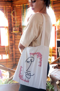Unspoken Embroidered Tote Bag