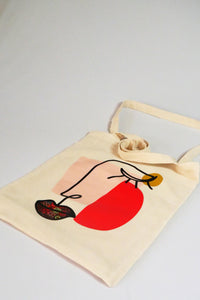 Illusion Patchwork Print Graphic Tote Bag