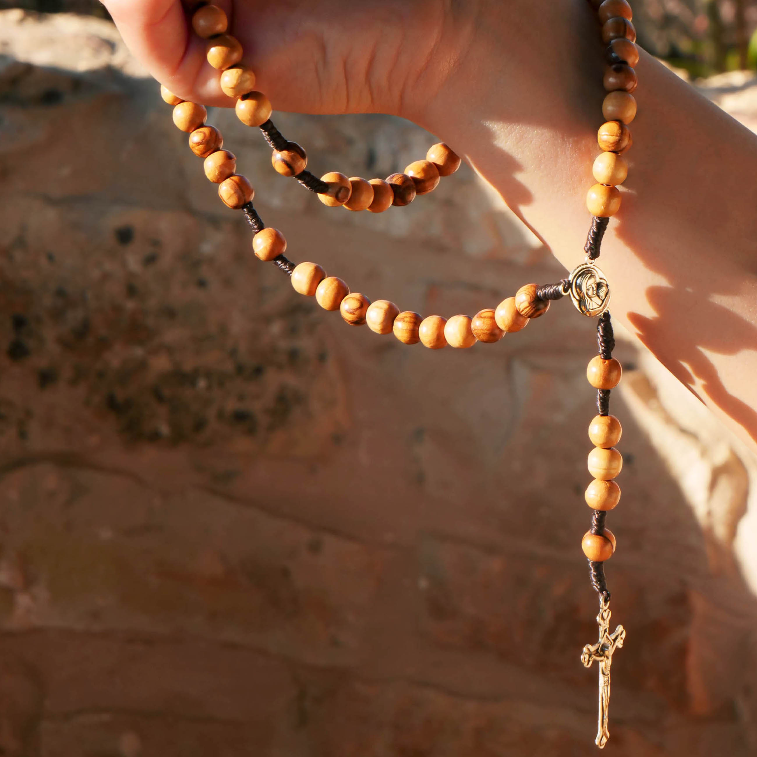 Word Of Wisdom Christian Rosary With original Bethlehem Soil