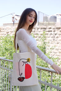 Illusion Patchwork Print Graphic Tote Bag
