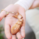 Load image into Gallery viewer, Fish Out Of Olive Wood Handmade Keychain
