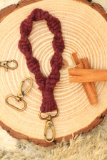 Load image into Gallery viewer, Key Chain Macramé Bracelet
