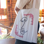 Load image into Gallery viewer, Unspoken Embroidered Tote Bag
