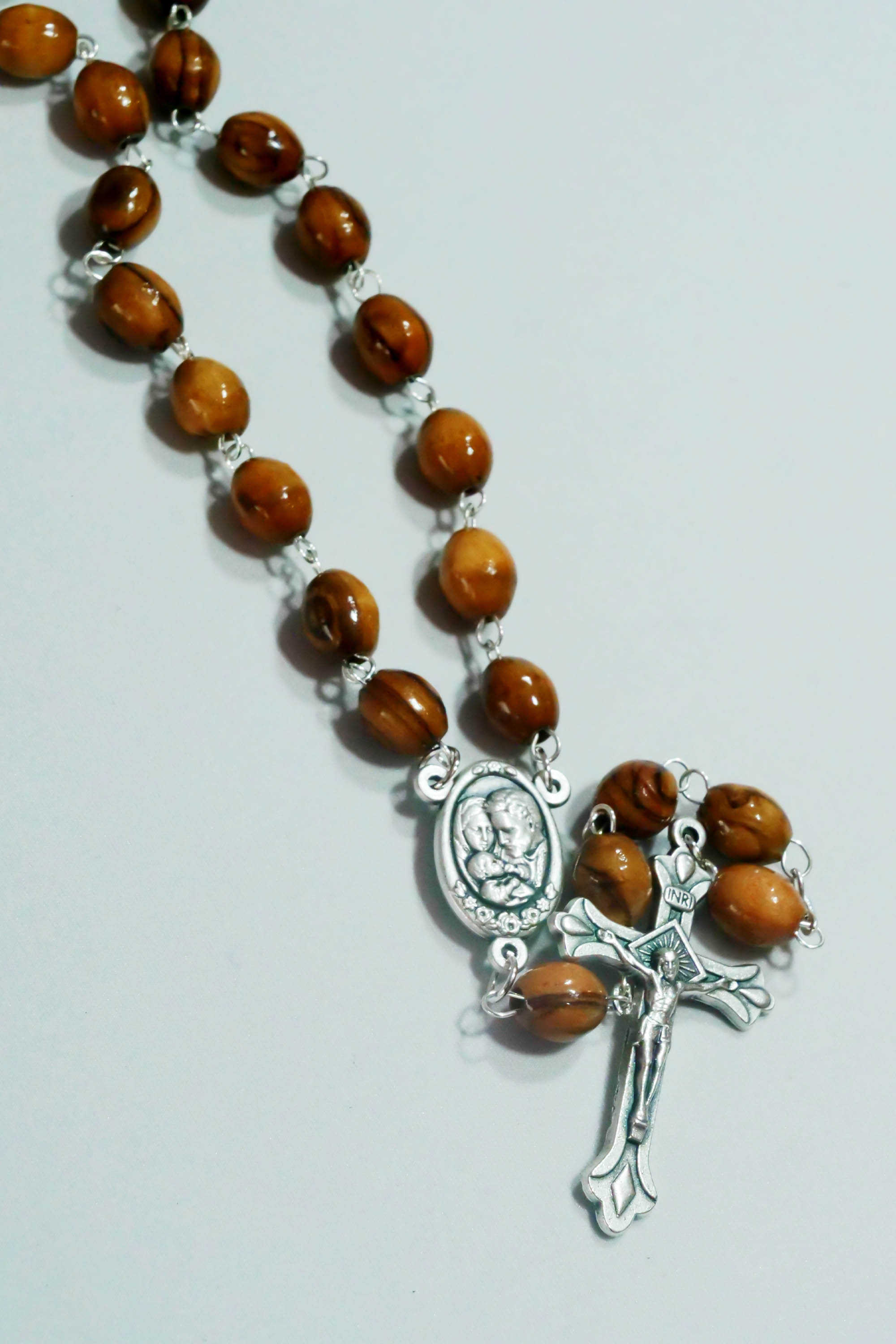 Spiritual Calling Olive Wood Christian Rosary With original Bethlehem Soil