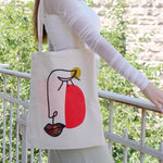 Load image into Gallery viewer, Illusion Patchwork Print Graphic Tote Bag
