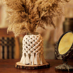 Load image into Gallery viewer, White Dove Macramé Pot Cover
