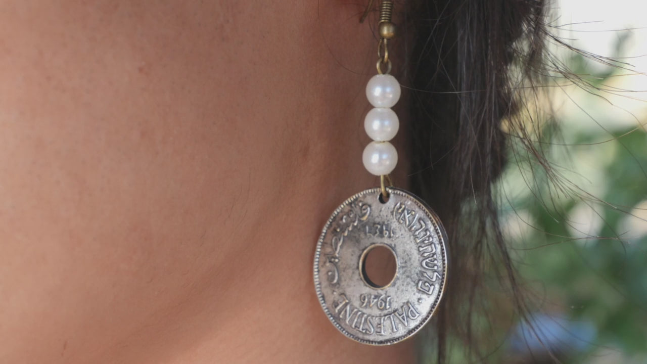 Archaeological Treasure Handmade Coin Earring
