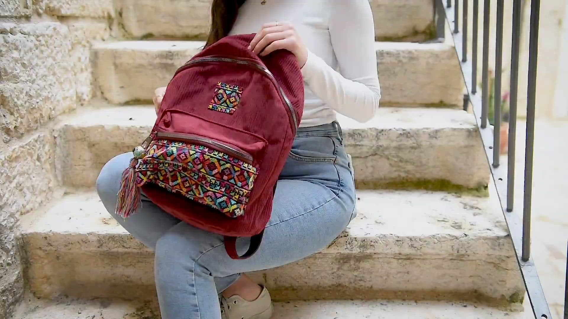 Mary of Nazareth Corduroy Backpack