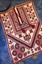Load image into Gallery viewer, Custom Order - Ramallah Chest Panel Hand Embroidered Jeans Jacket

