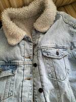 Load image into Gallery viewer, Custom Order - Embroidered Jeans Jacket With The Names MAYA &amp; LINA Embroidered Within The Back Panel
