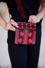 Load image into Gallery viewer, Lila Three Zipper Embroidered Purse
