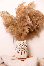 Load image into Gallery viewer, White Dove Macramé Pot Cover
